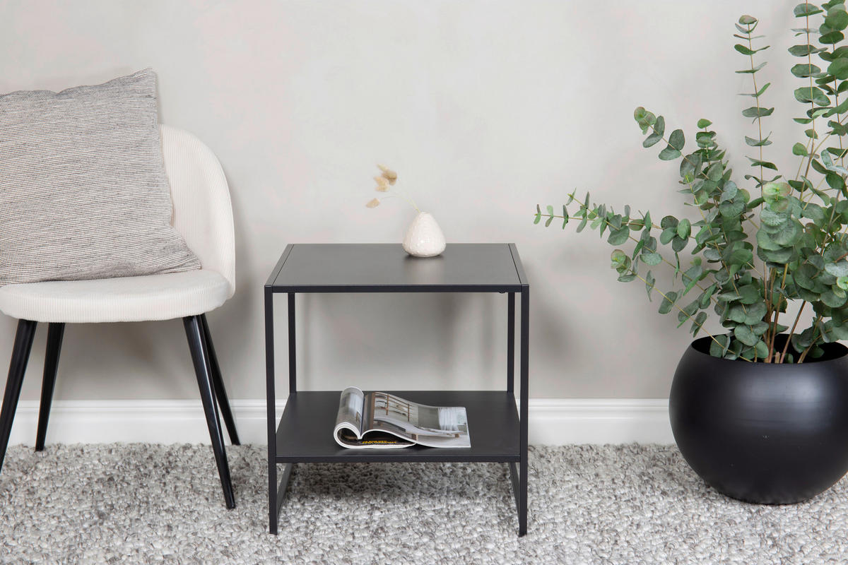 SIDOBORD i metall 50/50/50 cm  - svart, Design, metall (50/50/50cm) - Livetastic
