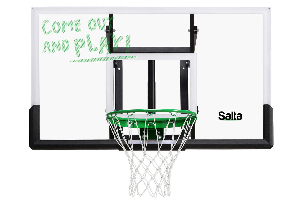 BASKETBALLSTÄNDER - Transparent/Schwarz, KONVENTIONELL, Kunststoff/Metall (83/204-254/130cm) - Salta