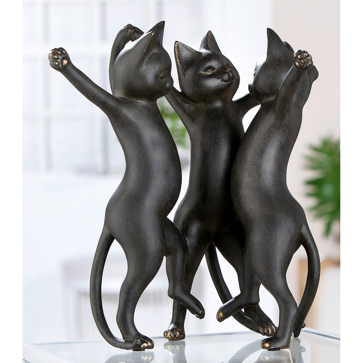 SKULPTUR - Schwarz, Basics, Kunststoff (26/30,5/21cm)