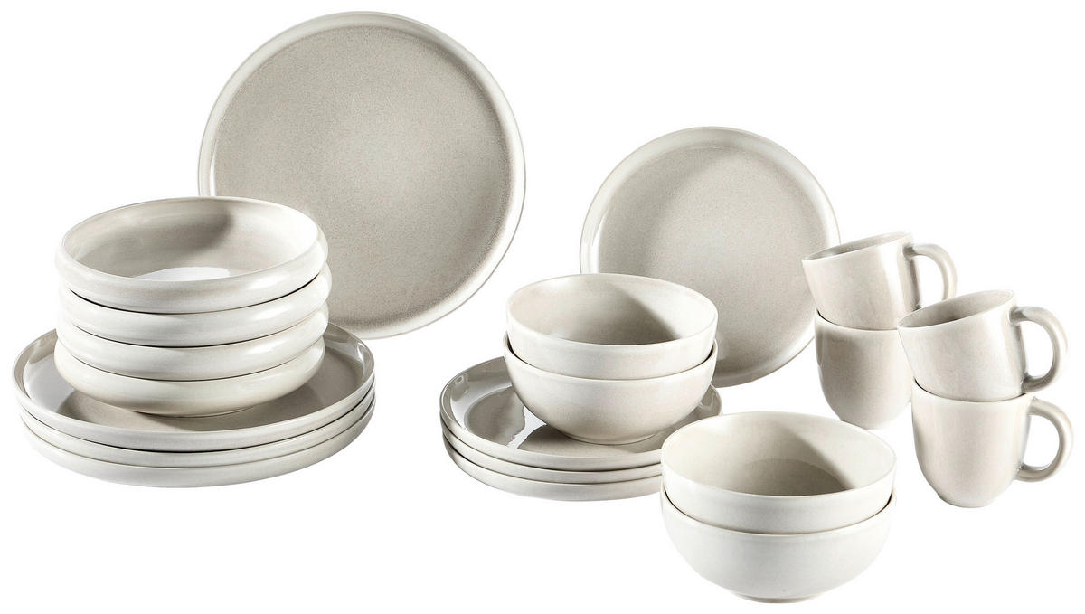 KOMBISERVICE Beige 20-teilig Canju  - Beige, LIFESTYLE, Keramik - Blomus
