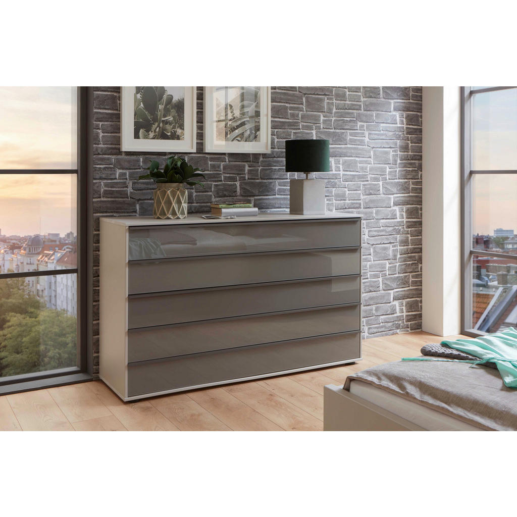 Thumbnail - Dieter Knoll Kommode, Braun, Grau, Metall, 5 Schubladen, 141x86x43 cm, Typenauswahl, Beimöbel erhältlich, stehend, in ve...