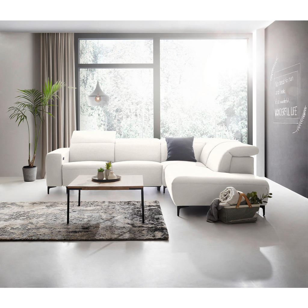 Thumbnail - Pure Home Lifestyle Ecksofa, Beige, Textil, Uni, 4-Sitzer, Ottomane rechts, L-Form, 290x238 cm, Blauer Engel, Goldenes M...