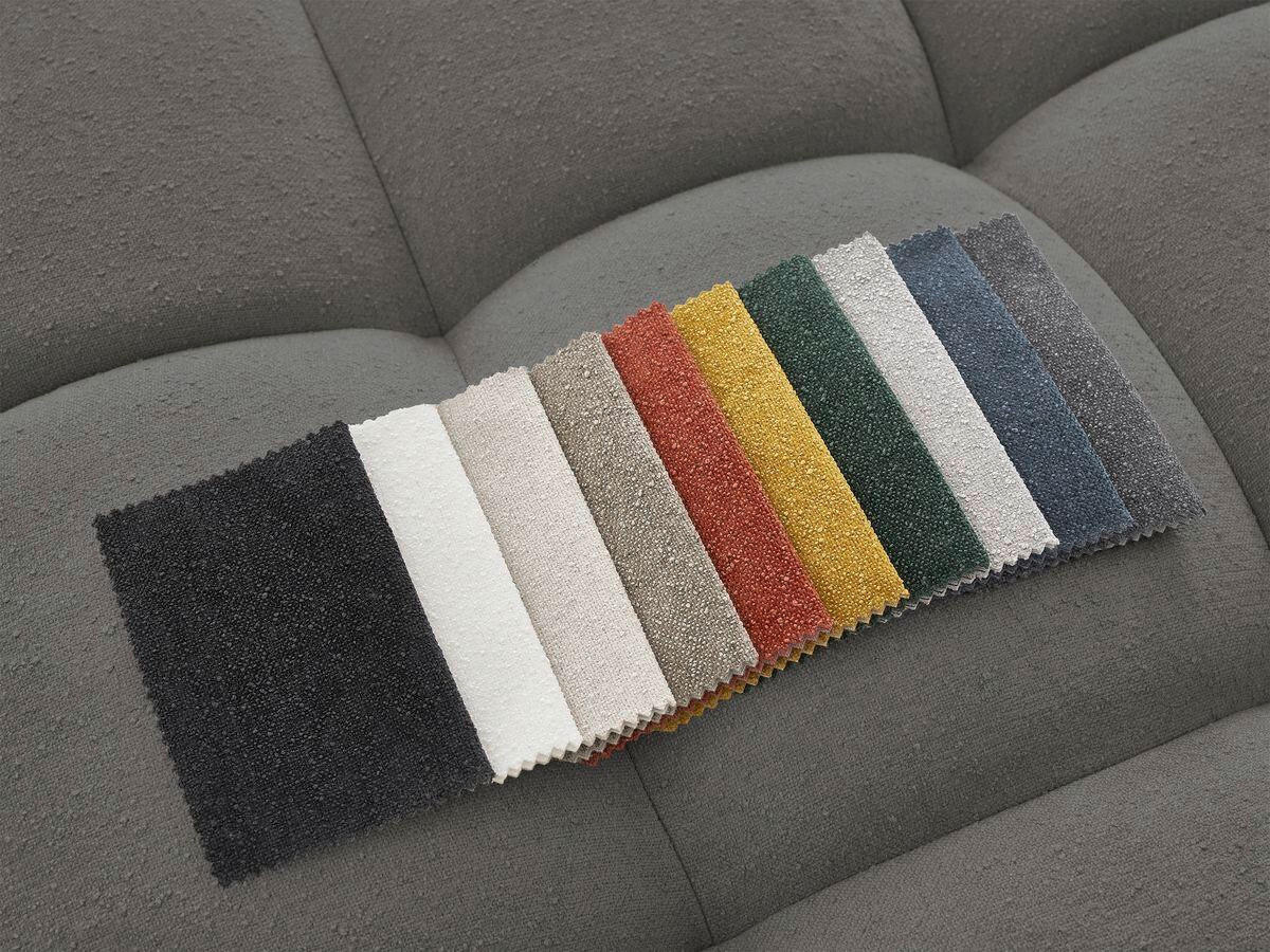 ECKSOFA Ottomane links  EVEREST Dunkelgrau Struktur  - Dunkelgrau/Schwarz, MODERN, Kunststoff/Textil (210/352cm)