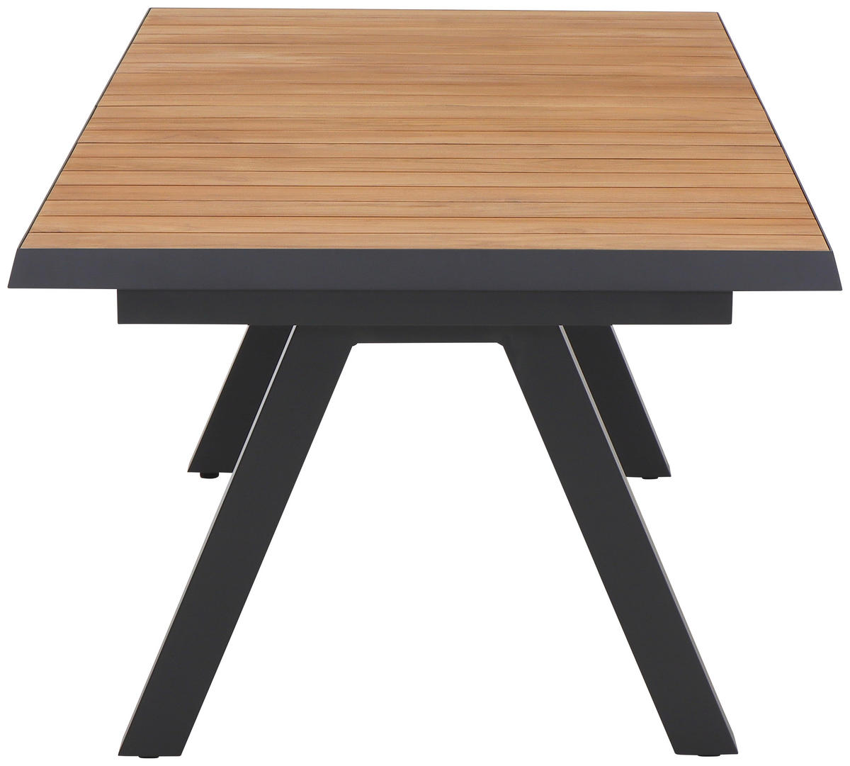 GARTENTISCH 205-265/103/76 cm Holz, Metall rechteckig  - Anthrazit/Teakfarben, Basics, Holz/Metall (205-265/103/76cm) - Siena Garden
