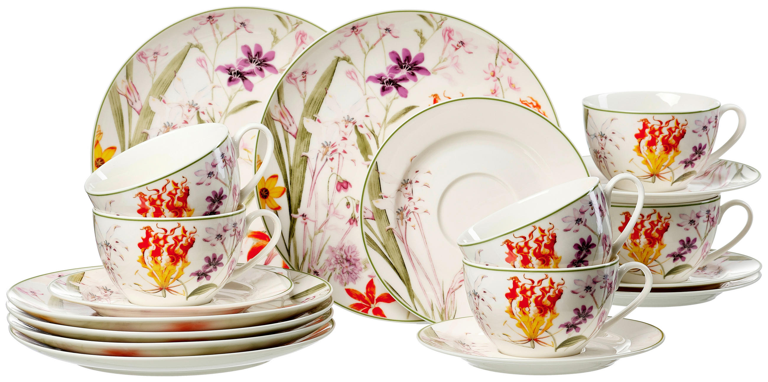 SERVICIU DE CAFEA 18 piese  - multicolor, Trend, ceramică - Ritzenhoff Breker