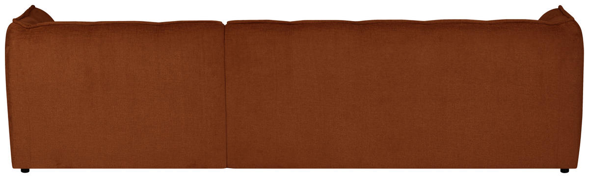 ECKSOFA LIVOLI in Chenille Rostfarben  276/160 cm  - Rostfarben/Schwarz, Design, Textil (276/160cm) - MID.YOU