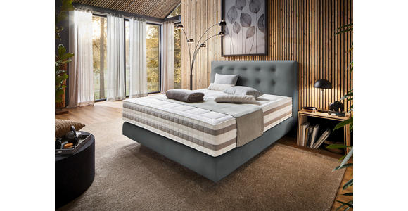 BOXSPRINGBETT 160/200 cm in Anthrazit - Anthrazit, KONVENTIONELL, Holz/Textil (160/200cm) - Dieter Knoll