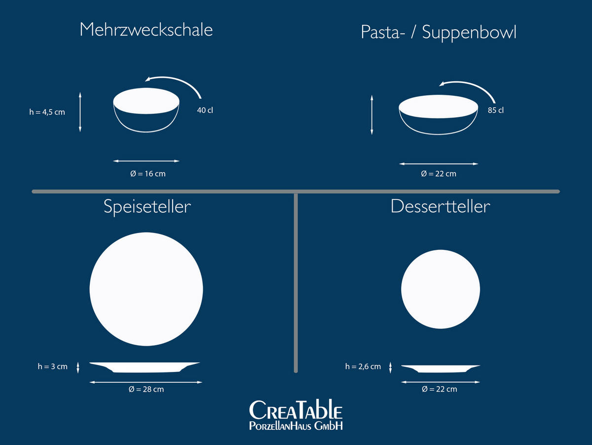 KOMPLETT SERVIS Uno 8 delar  - svart, Basics, keramik - Creatable