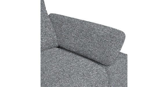 ECKSOFA in Chenille, Flachgewebe Blaugrau 165/318 cm - Blaugrau/Schwarz, Design, Textil/Metall (165/318cm) - Xora