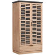 GARDEROBENSCHRANK  in 104/195,2/60,2 cm  - Dunkelbraun/Schwarz, LIFESTYLE, Holzwerkstoff/Metall (104/195,2/60,2cm) - Xora