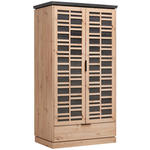 GARDEROBENSCHRANK  in 104/195,2/60,2 cm  - Dunkelbraun/Schwarz, LIFESTYLE, Holzwerkstoff/Metall (104/195,2/60,2cm) - Xora