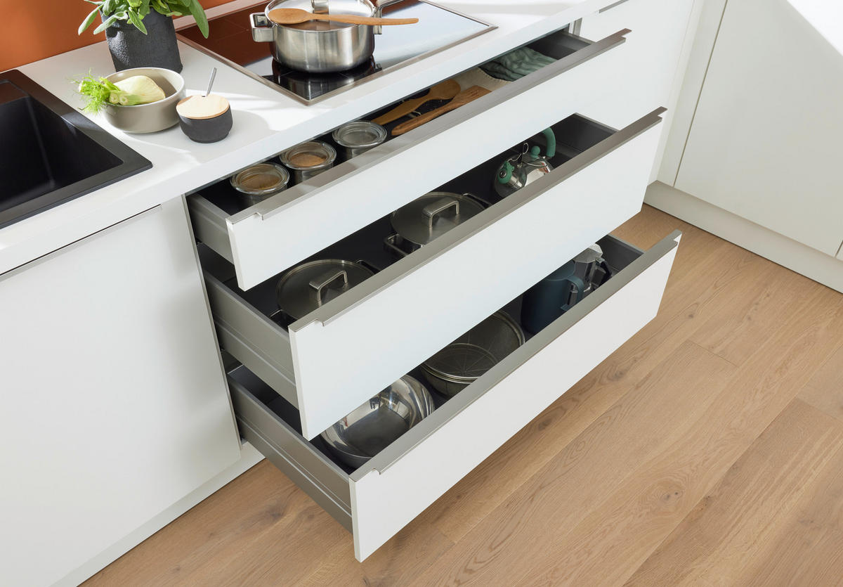 EINBAUKÜCHE   - Weiß, Design, Holzwerkstoff/Kunststoff - Nolte Küchen