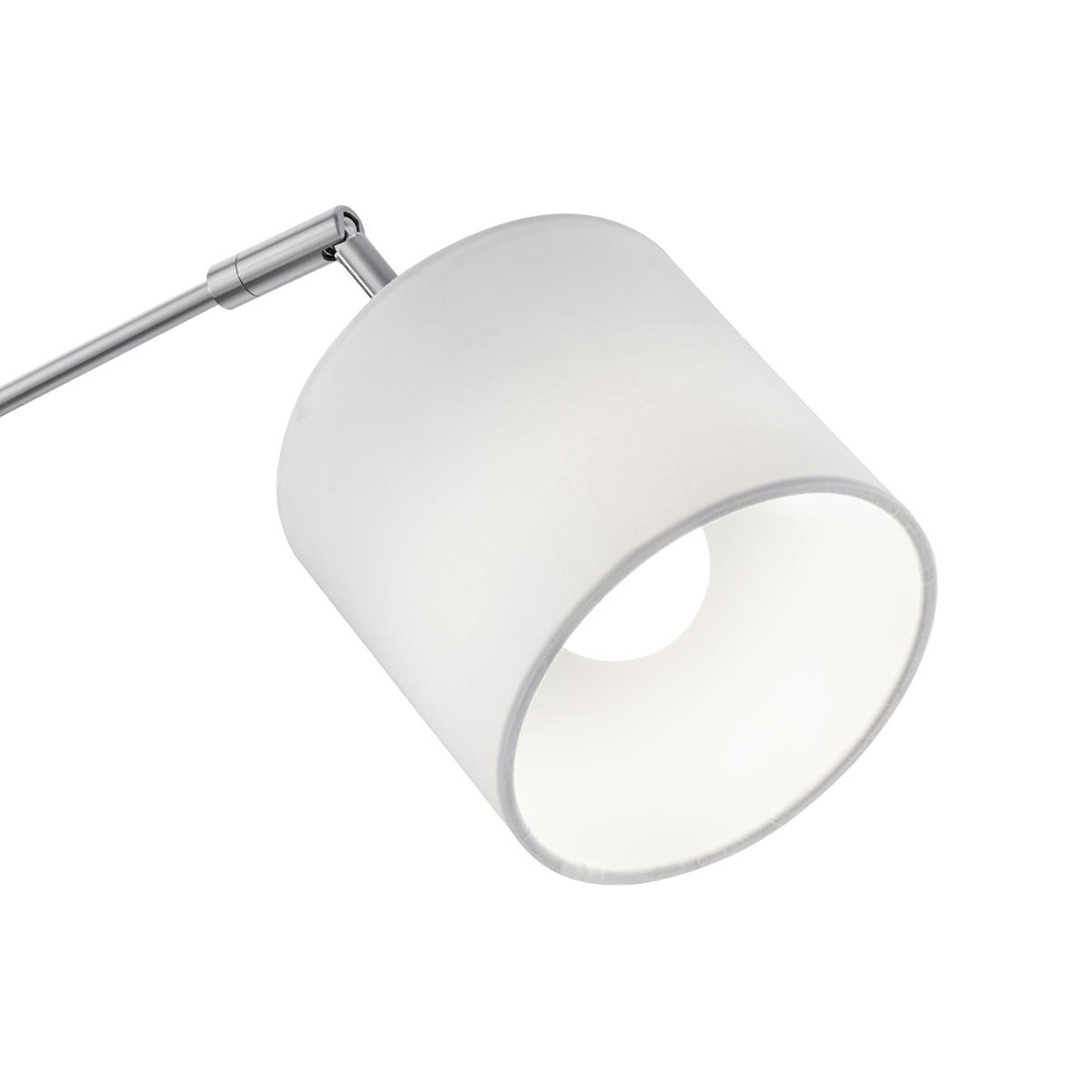 BÖJD LAMPA TOMMY 12/200 cm    - vit/nickelfärgad, Basics, metall/textil (12/200cm)