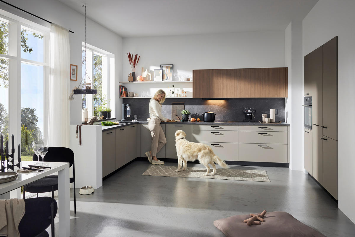 PLÁNOVATEĽNÁ KUCHYŇA - hnedá, Design, kompozitné drevo - Novel