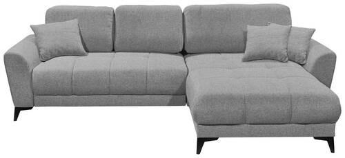 ECKSOFA Grau Webstoff  - Schwarz/Grau, KONVENTIONELL, Kunststoff/Textil (281/189cm) - Carryhome