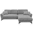 ECKSOFA Grau Webstoff  - Schwarz/Grau, KONVENTIONELL, Kunststoff/Textil (281/189cm) - Carryhome