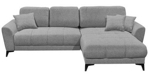 ECKSOFA Grau Webstoff - Schwarz/Grau, KONVENTIONELL, Kunststoff/Textil (281/189cm) - Carryhome