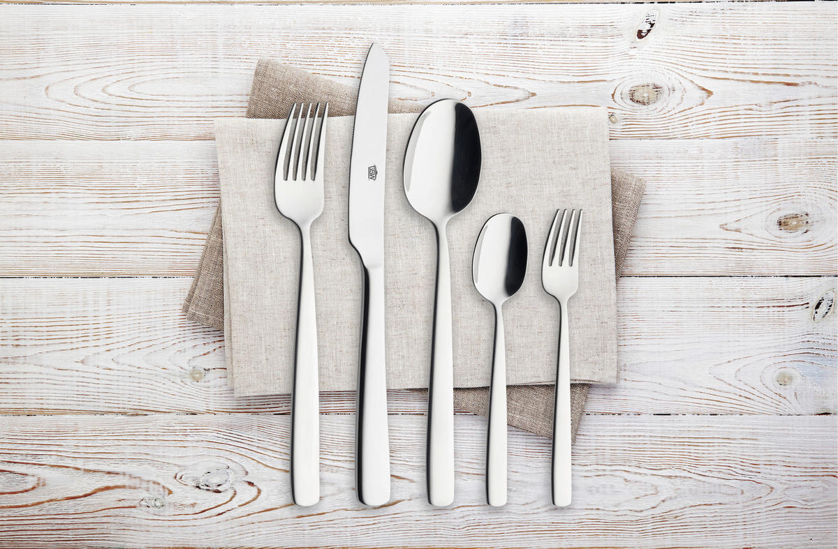 BESTECKSET BESTECK PREMIUM 30-teilig Edelstahl  - Edelstahlfarben, Basics, Metall - GSW