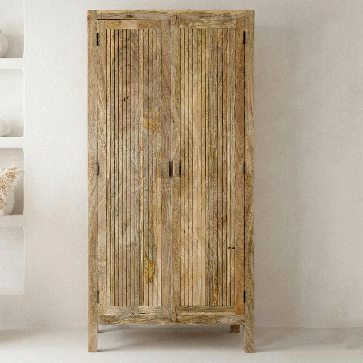 OMARA, masivno mangov les rjava  - rjava, Design, les (90/44/187cm) - Livetastic
