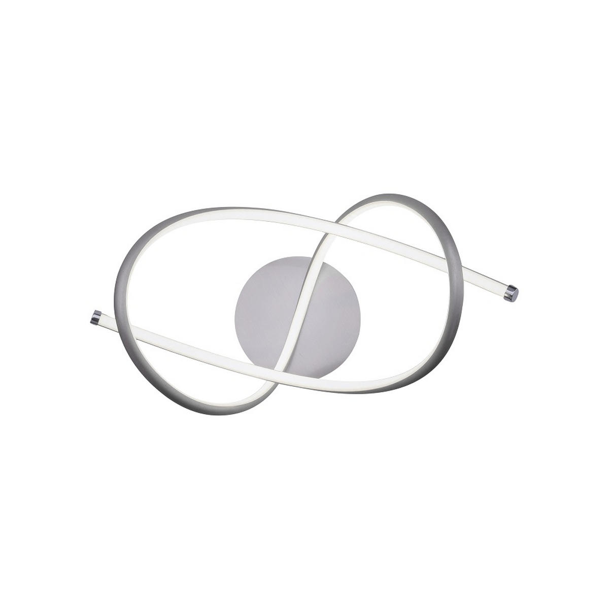 PLAFONIERĂ CU LED - alb/culoare aluminiu, Design, plastic/metal (51/23/28cm)