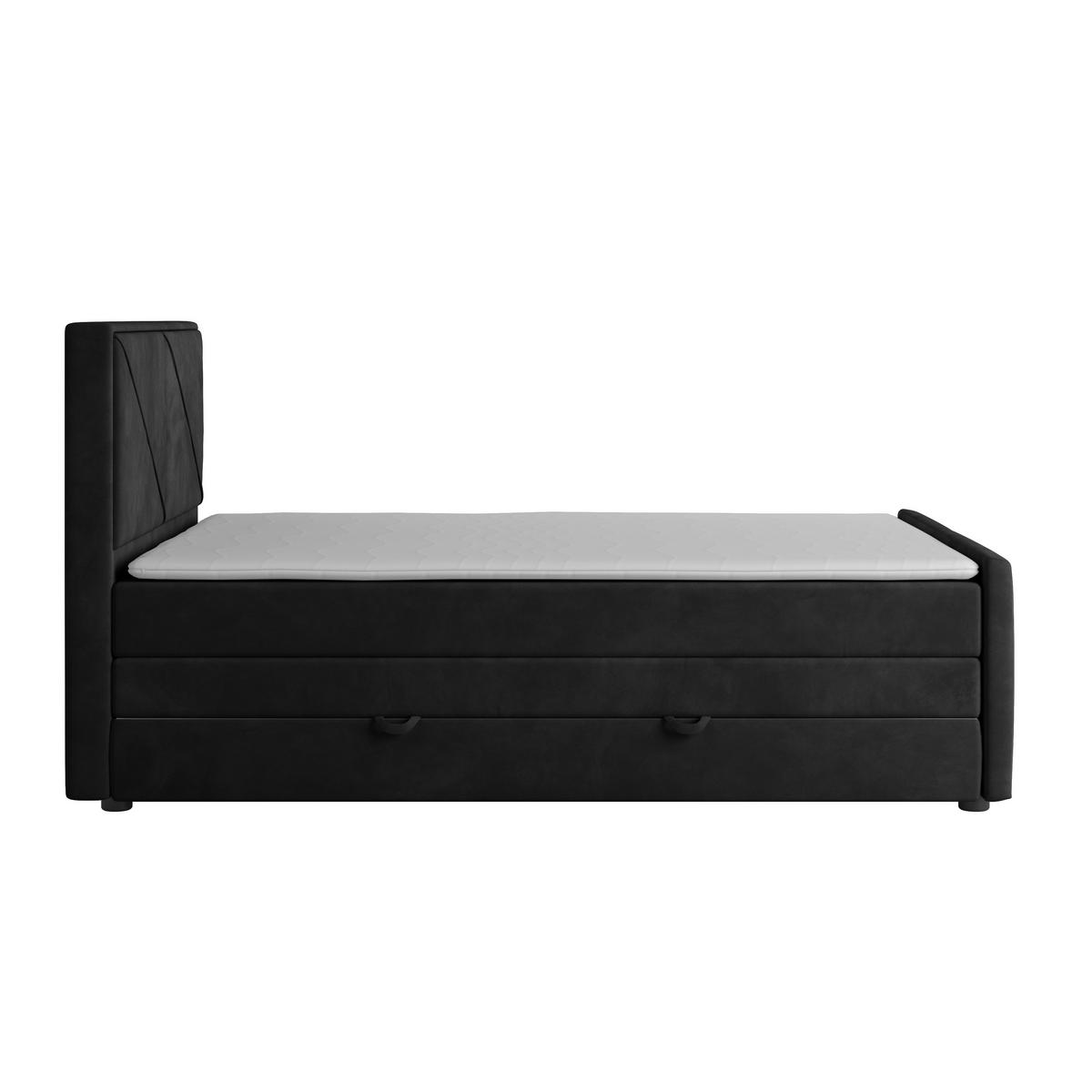 BOXSPRINGBETT 120/200 cm  in Schwarz  - Schwarz, Modern, Holz/Kunststoff (120/200cm) - MID.YOU
