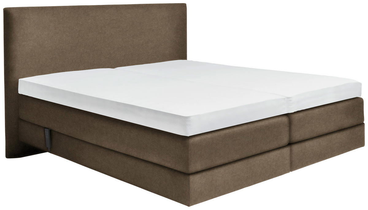 BOXSPRINGBETT 160/200 cm  in Braun  - Braun, KONVENTIONELL, Holz/Textil (160/200cm) - Dieter Knoll
