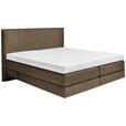 BOXSPRINGBETT 160/200 cm  in Braun  - Braun, KONVENTIONELL, Holz/Textil (160/200cm) - Dieter Knoll