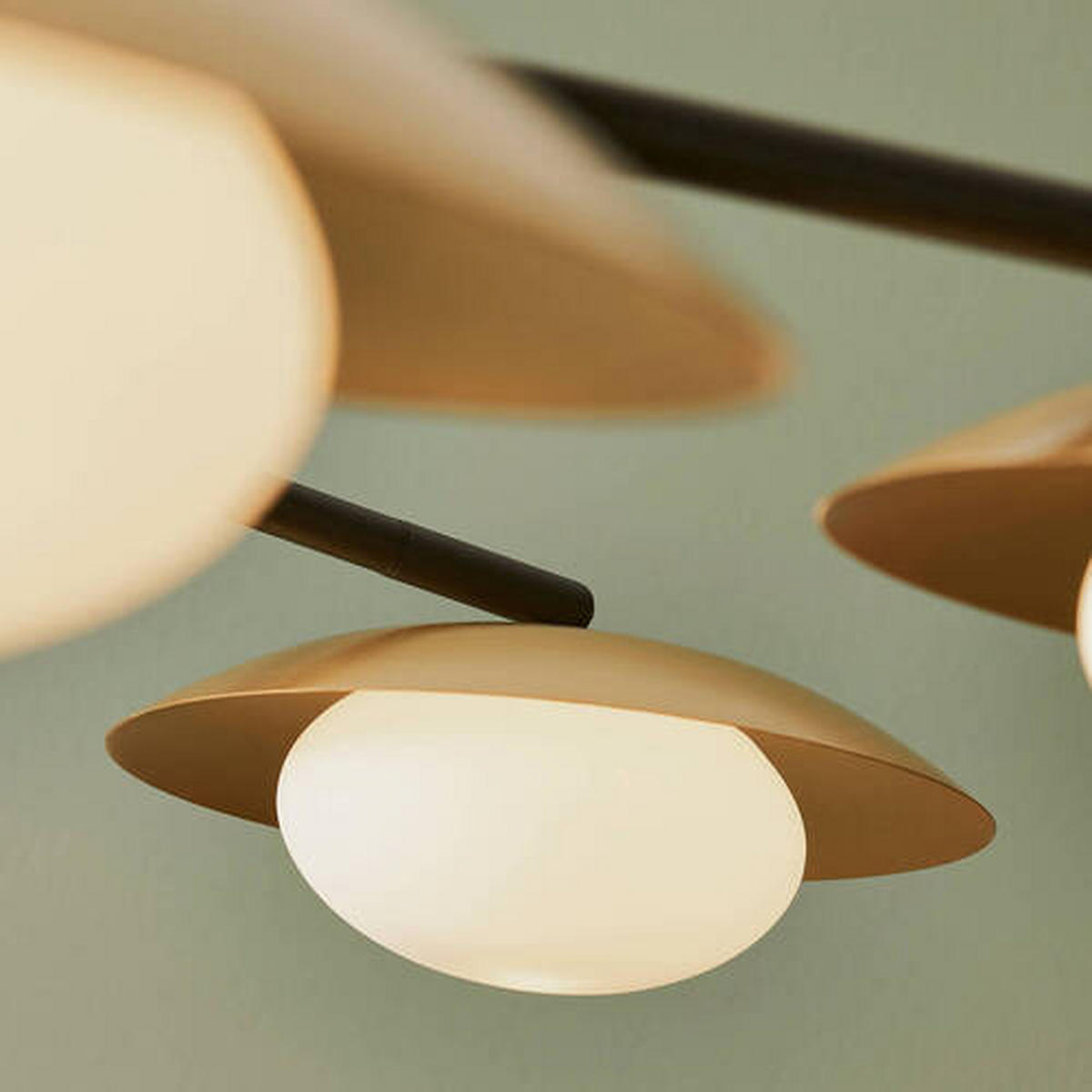 HÄNGELEUCHTE Endon Ruffle 85/47-73 cm   - Goldfarben/Opal, KONVENTIONELL, Glas (85/47-73cm) - ENDON