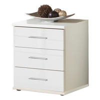 BYRÅ 46/55/40 cm  - vit/kromfärg, Klassisk, trämaterial/plast (46/55/40cm) - Xora