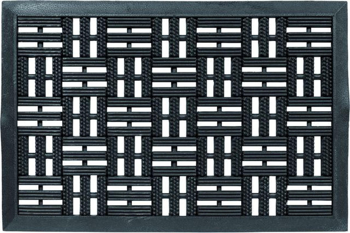 DÖRRMATTA - svart, Design, textil/plast (40/60cm) - Schöner Wohnen Teppi