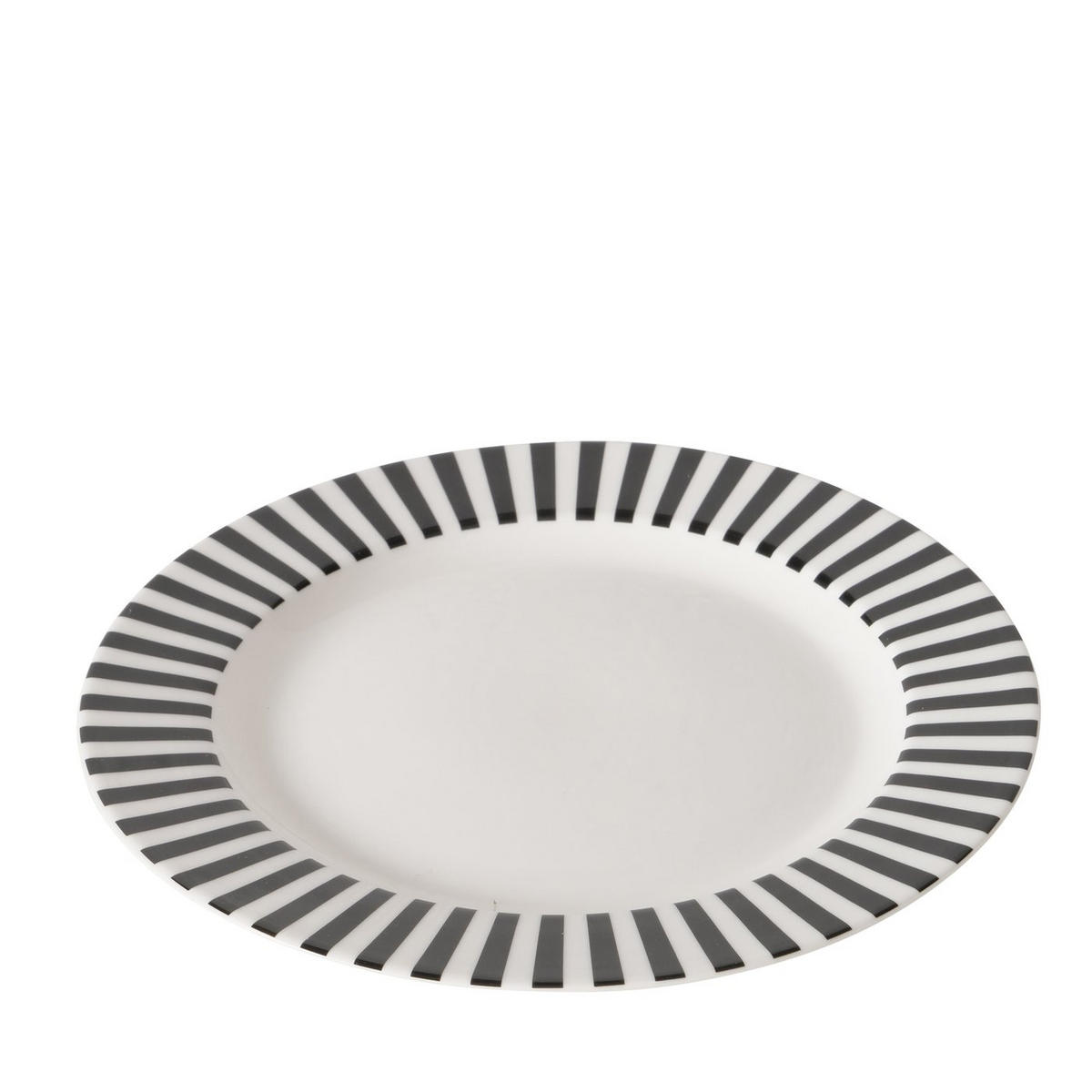 TELLER    - Schwarz/Weiß, Basics, Keramik (20,2/1,8cm)