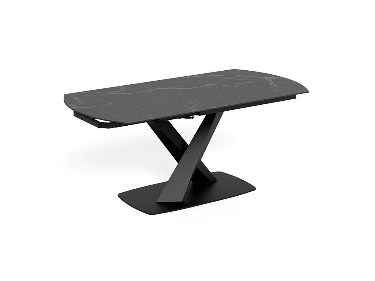 MATBORD svart rektangulär  utdragbar  - svart, Klassisk, metall/keramik (120-180/90/77cm) - Best Price