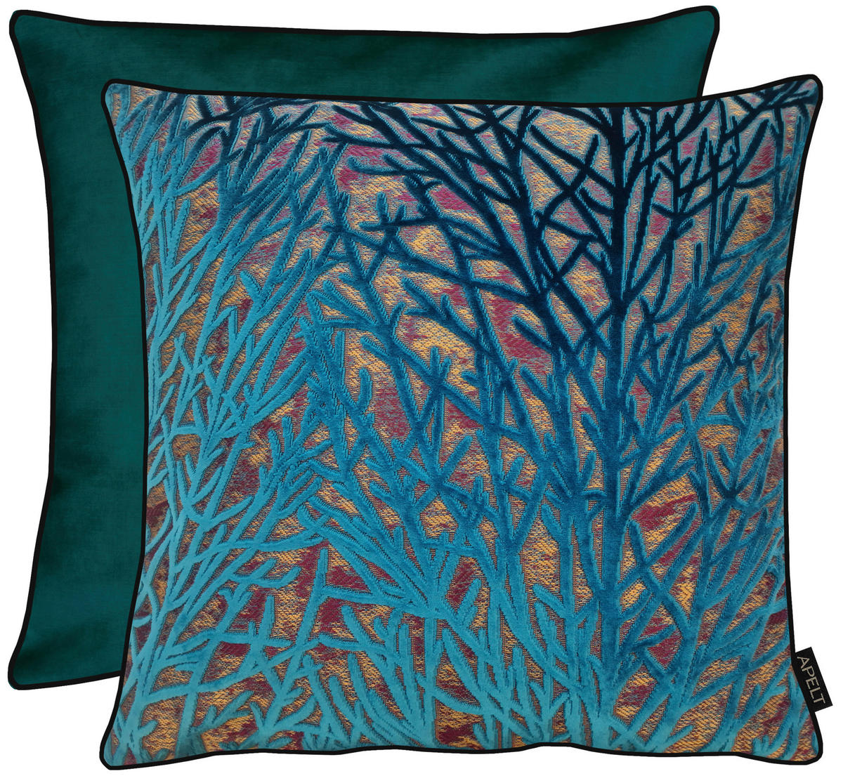 KISSENHÜLLE 46/46 cm  - Petrol, Design, Textil (46/46cm) - Apelt