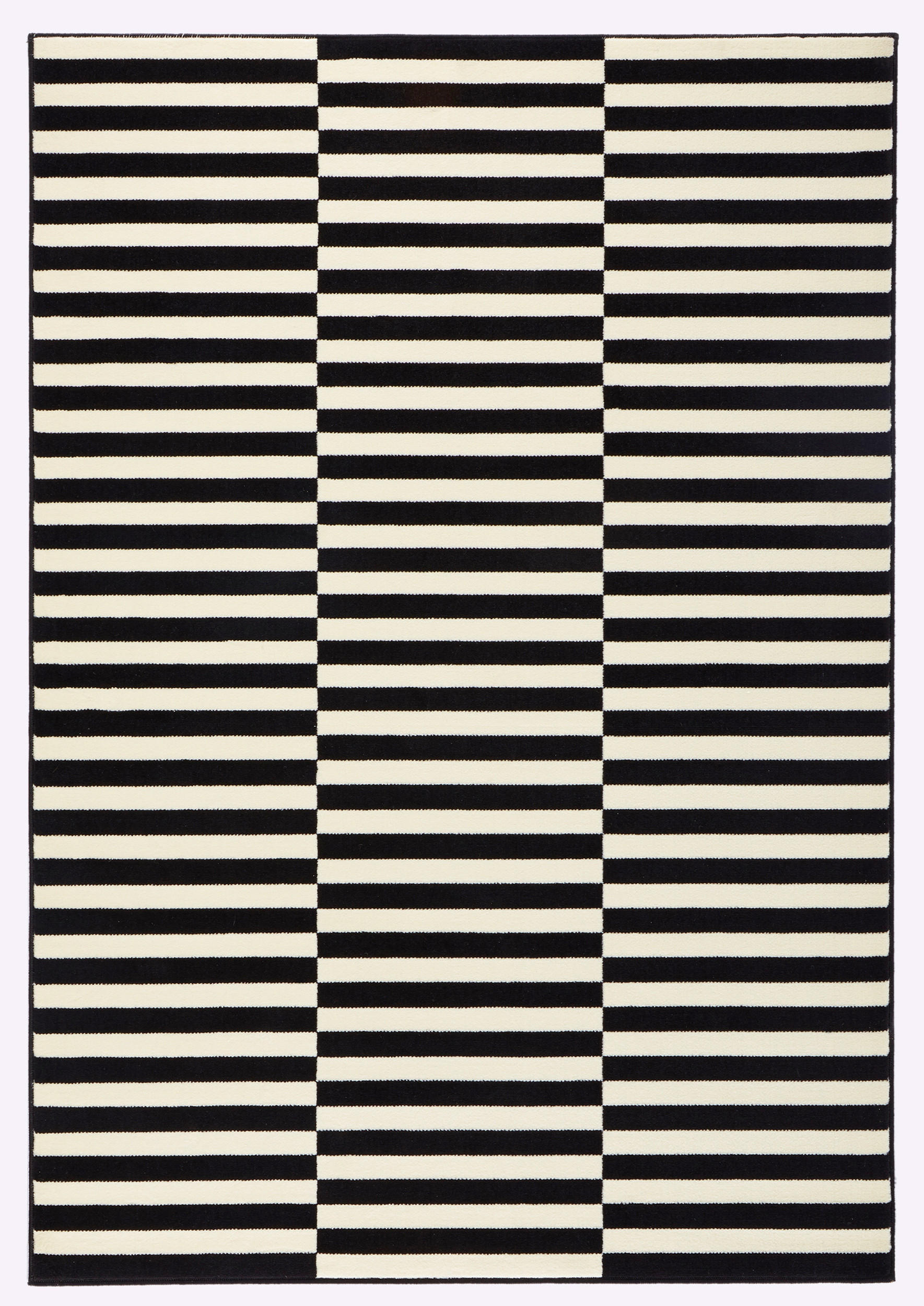 FLACHWEBETEPPICH 80/150 cm Gloria Creme, Schwarz  - Creme/Schwarz, Design, Kunststoff/Textil (80/150cm)