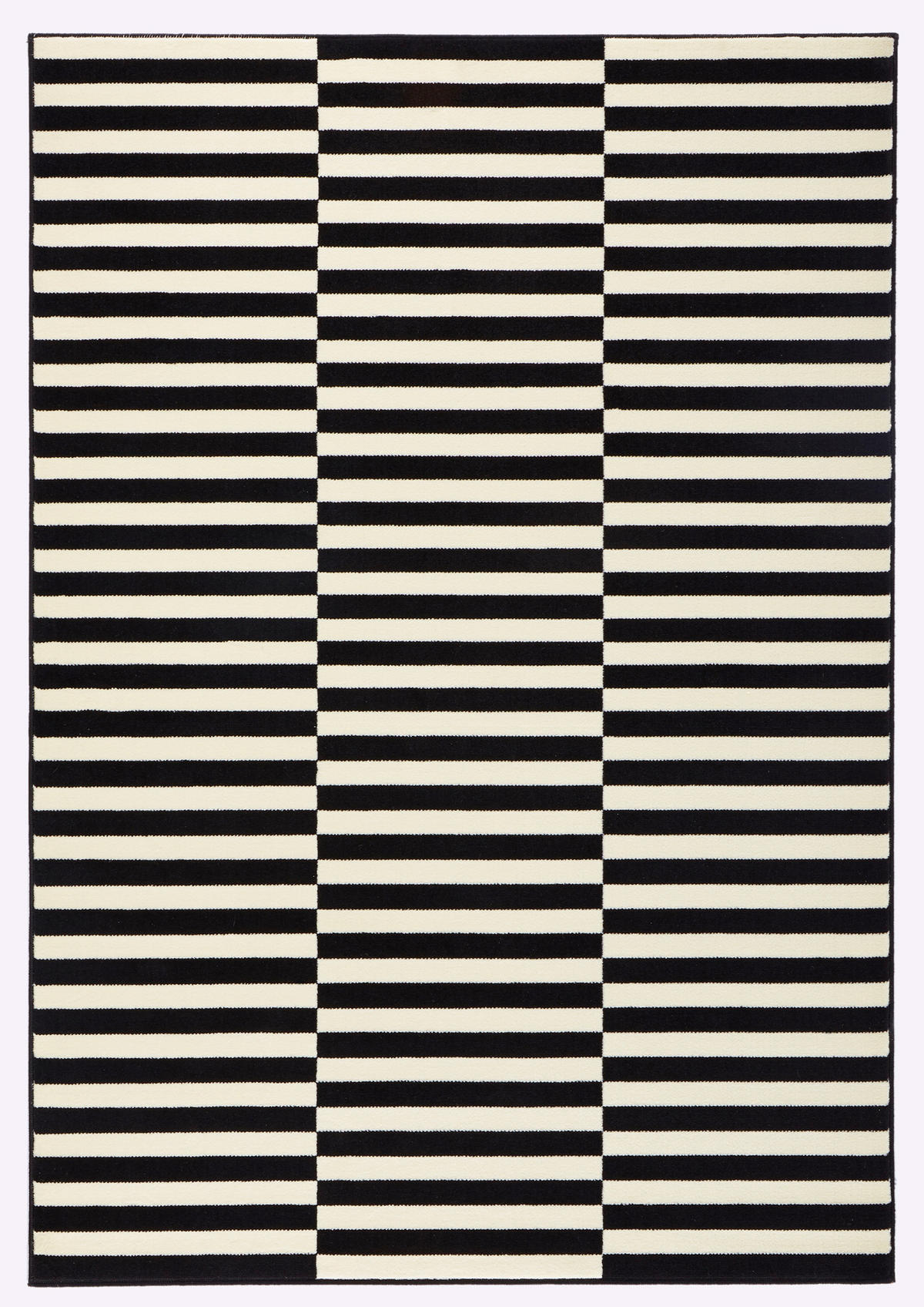 FLACHWEBETEPPICH 80/150 cm Gloria Creme, Schwarz  - Creme/Schwarz, Design, Kunststoff/Textil (80/150cm)