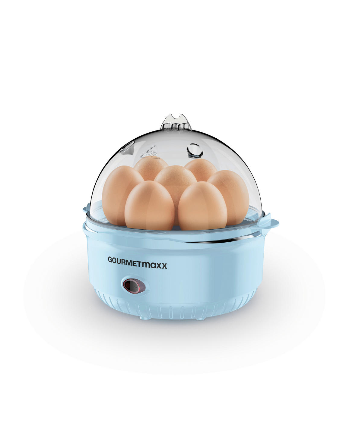 EIERKOCHER GOURMETmaxx  - Blau, Basics, Kunststoff (16,6/16,6/17cm) - GOURMETMAXX