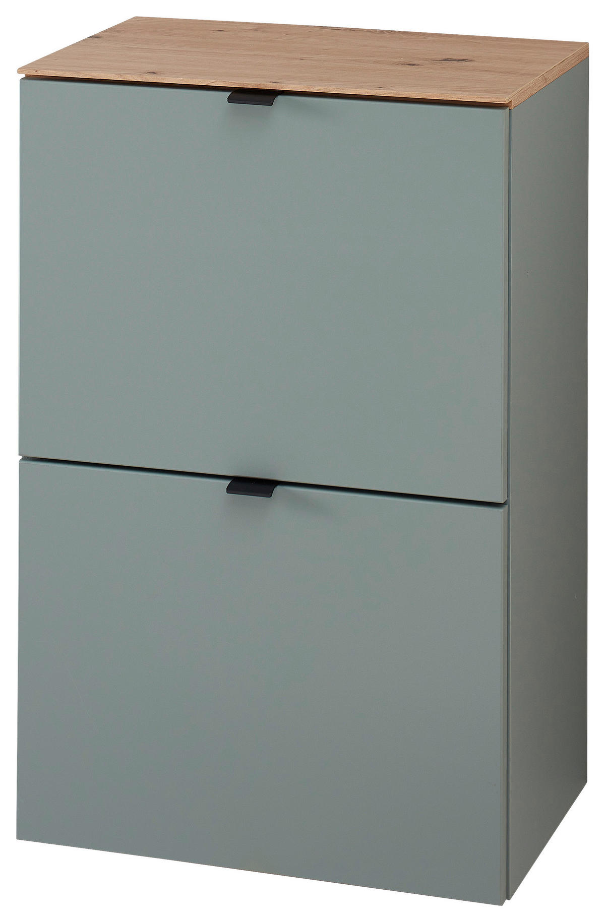 FALI CIPŐSSZEKRÉNY 55/84/37 cm  - zsályazöld/fekete, Design, faalapú anyag/fém (55/84/37cm) - Voleo