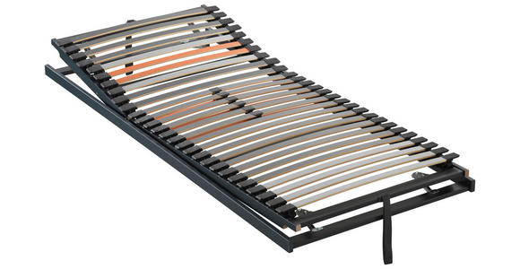 LATTENROST 100/200 cm Kopfteil, Fußteil verstellbar, Birke, Buche  - Anthrazit/Orange, Basics, Holz (100/200cm) - Dieter Knoll