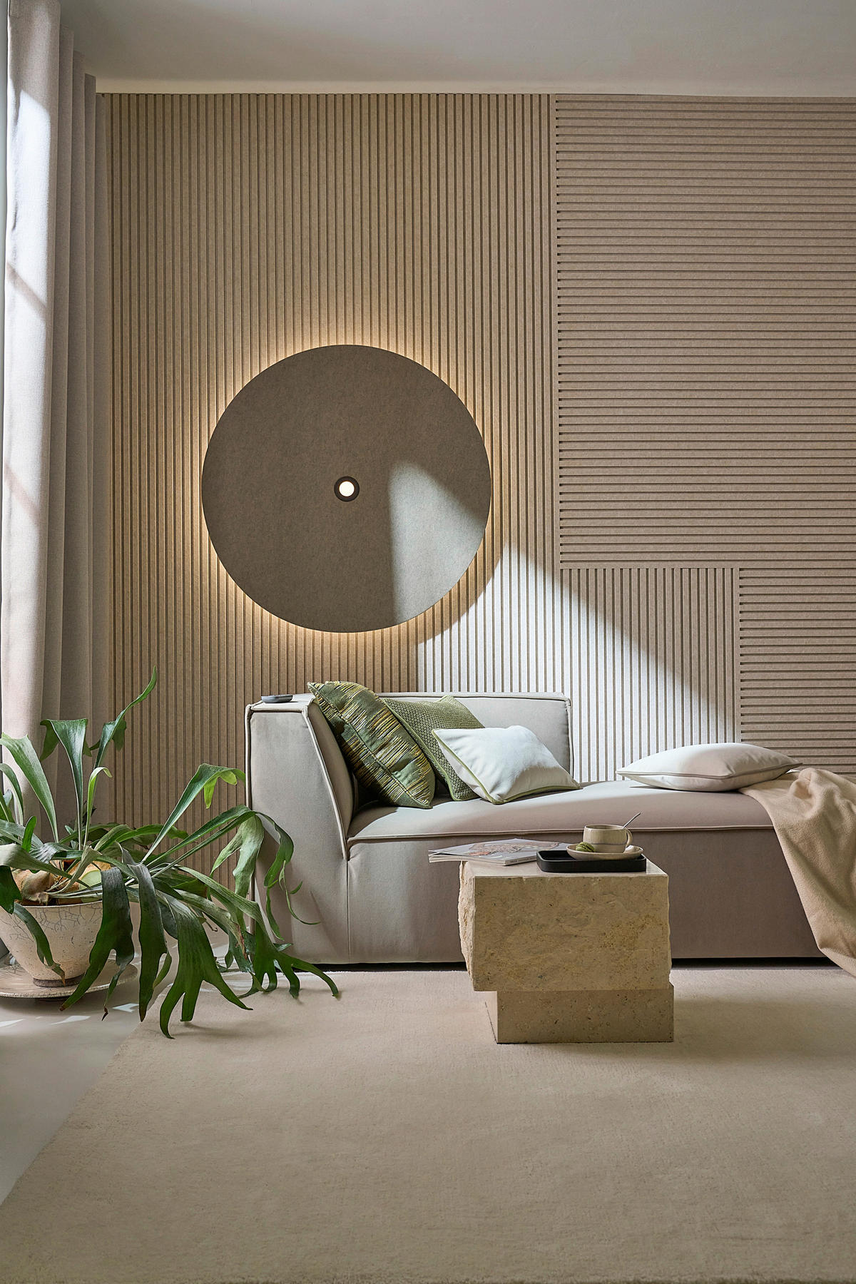 AKUSTIKPANEEL  - Sandfarben, Basics, Kunststoff (20/240/1,8cm)