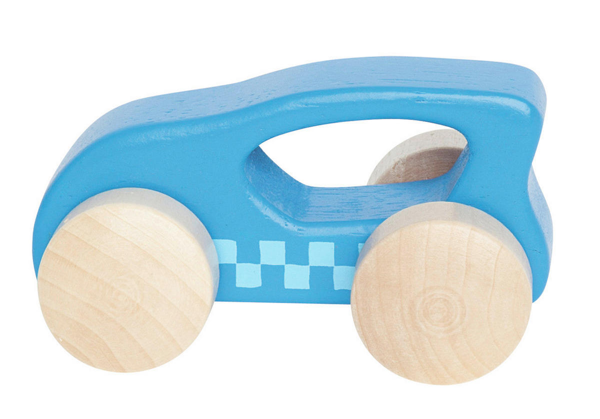 SPIELZEUGAUTO - Blau/Hellrot, Basics, Holz/Metall (10/6,1/5,4cm) - Hape