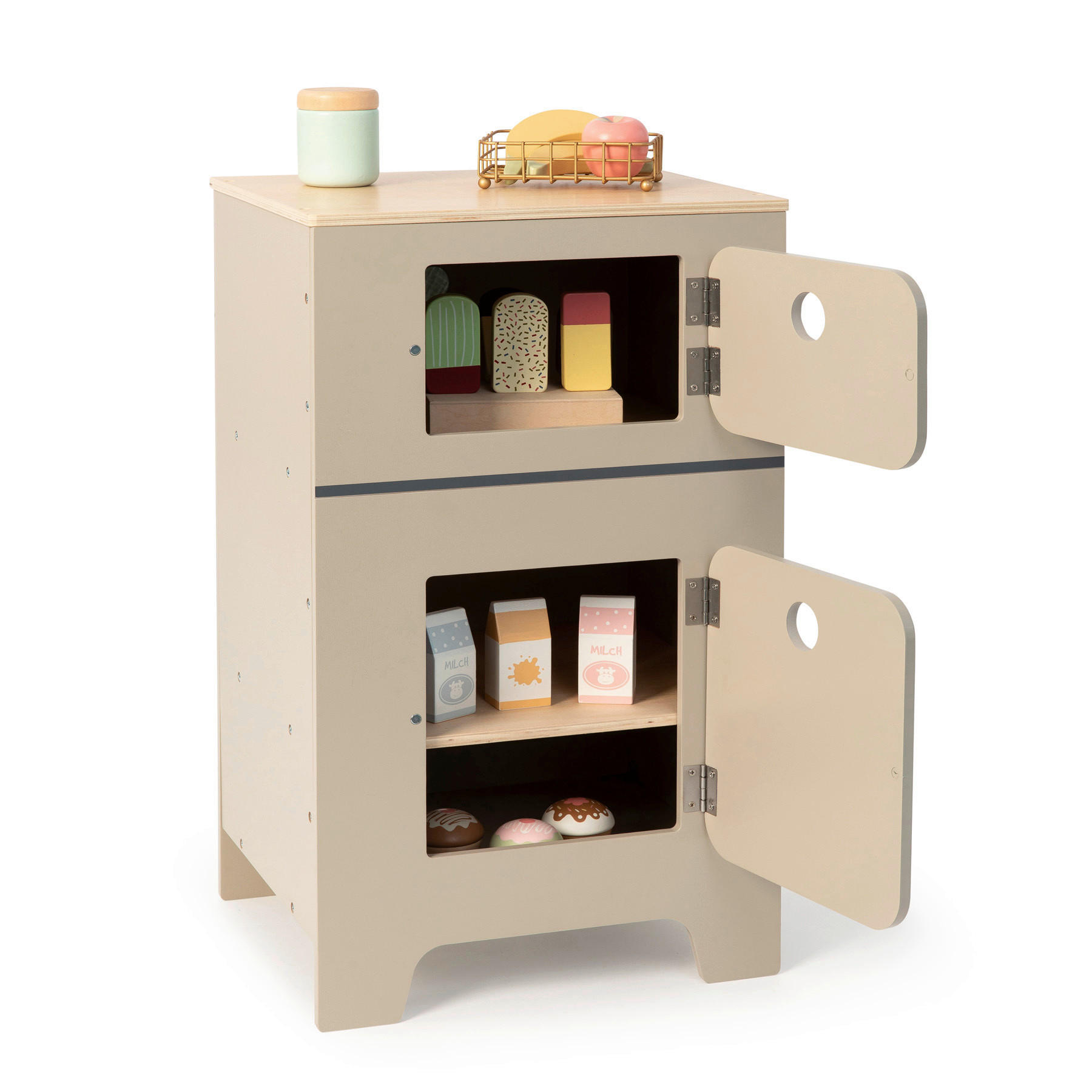 KINDERKÜCHE MIX & MATCH  - Naturfarben/Grau, Basics, Holz/Holzwerkstoff (35/31,5/60cm) - MUSTERKIND