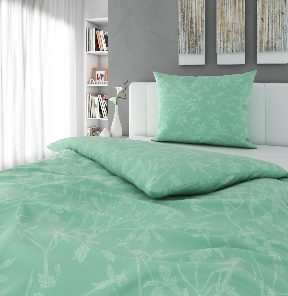 ÁGYNEMŰHUZAT-GARNITÚRA 140/200 cm  - mentazöld, textil (140/200cm) - Esposa