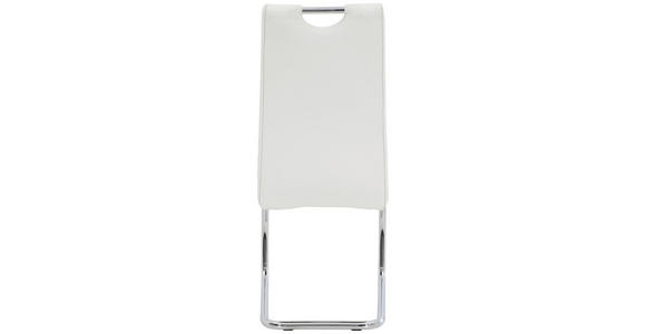 SCHWINGSTUHL  in Lederlook  - Chromfarben/Weiß, Design, Textil/Metall (43/98/59cm) - Carryhome