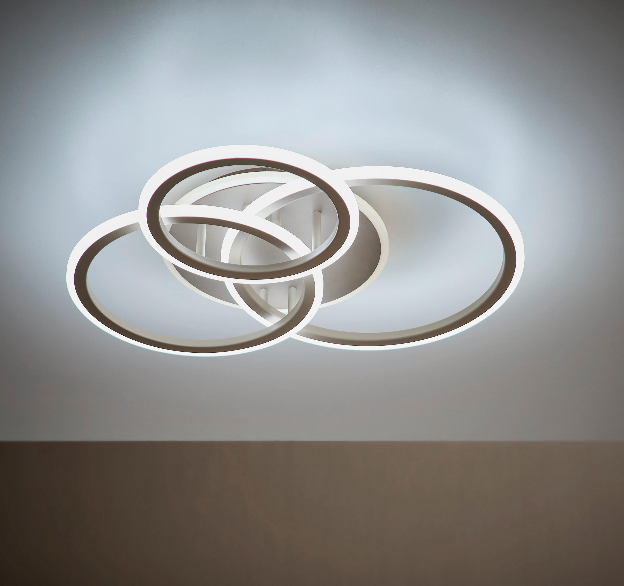 LED-DECKENLEUCHTE Gelder 50,5/60 cm   - Sandfarben, Design, Metall (50,5/60cm) - Fischer & Honsel