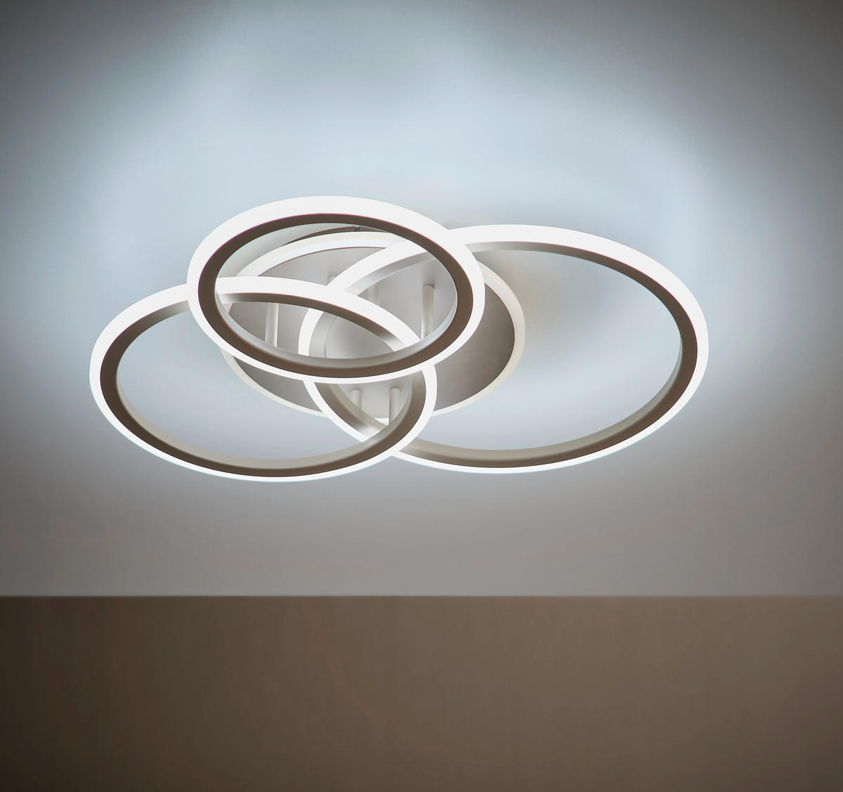 LED-DECKENLEUCHTE Gelder 50,5/60 cm   - Sandfarben, Design, Metall (50,5/60cm) - Fischer & Honsel