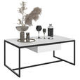 COUCHTISCH in Metall, Holzwerkstoff 100/60/43 cm  - Grauweiß/Schwarz, Design, Holz/Holzwerkstoff (100/60/43cm) - Dieter Knoll