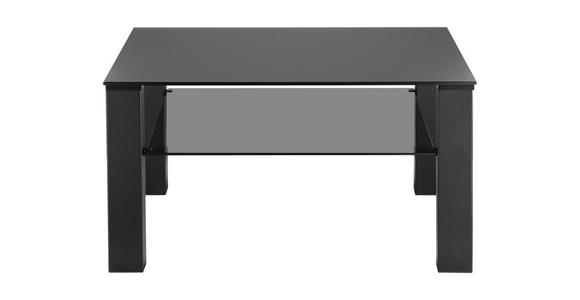 COUCHTISCH Rauchglas 80/80/42 cm quadratisch Grau, Schwarz - Schwarz/Grau, Design, Glas/Metall (80/80/42cm) - Novel