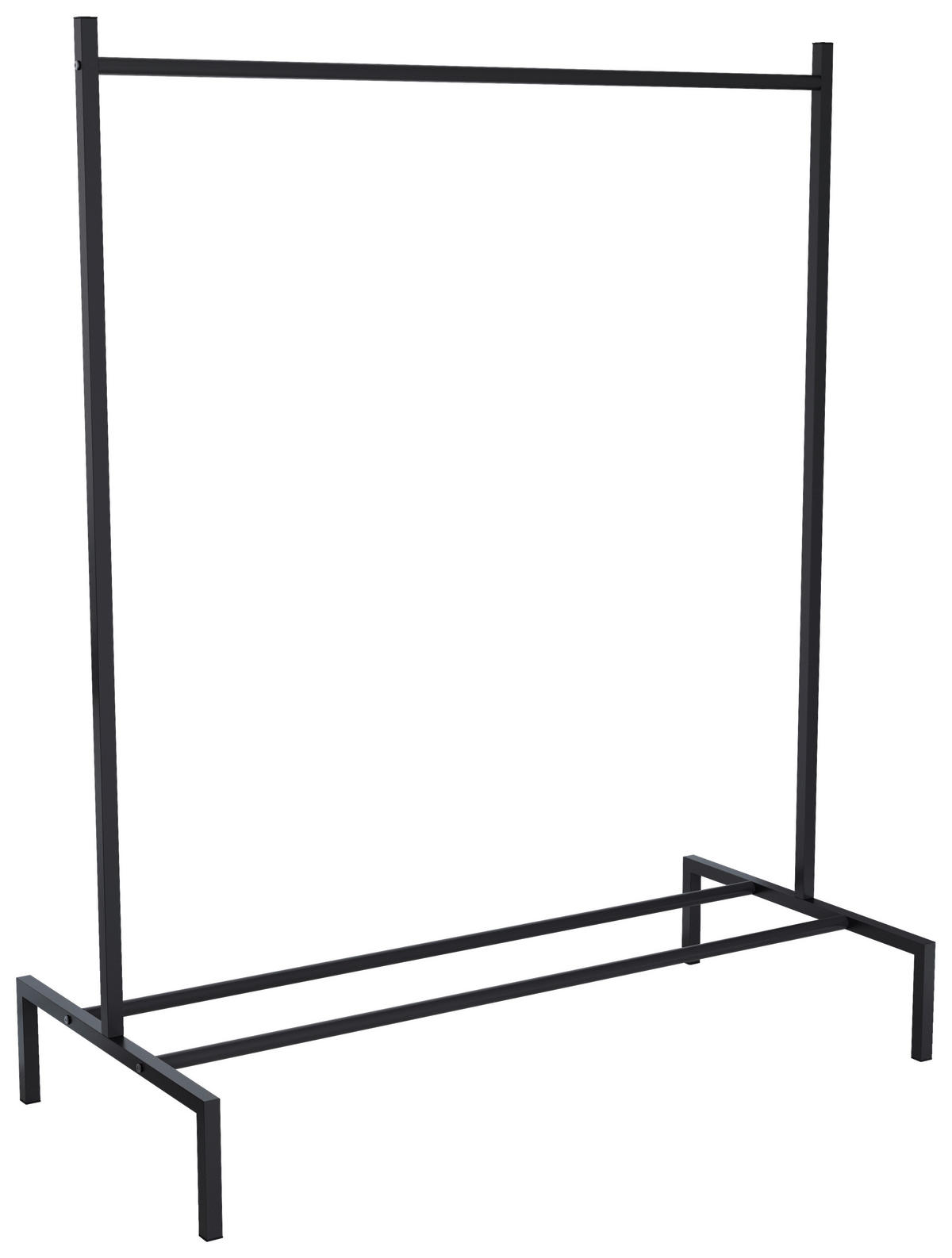 KLEIDERSTÄNDER in Schwarz 103/132/52 cm   - Schwarz, Design, Metall (103/132/52cm) - MID.YOU
