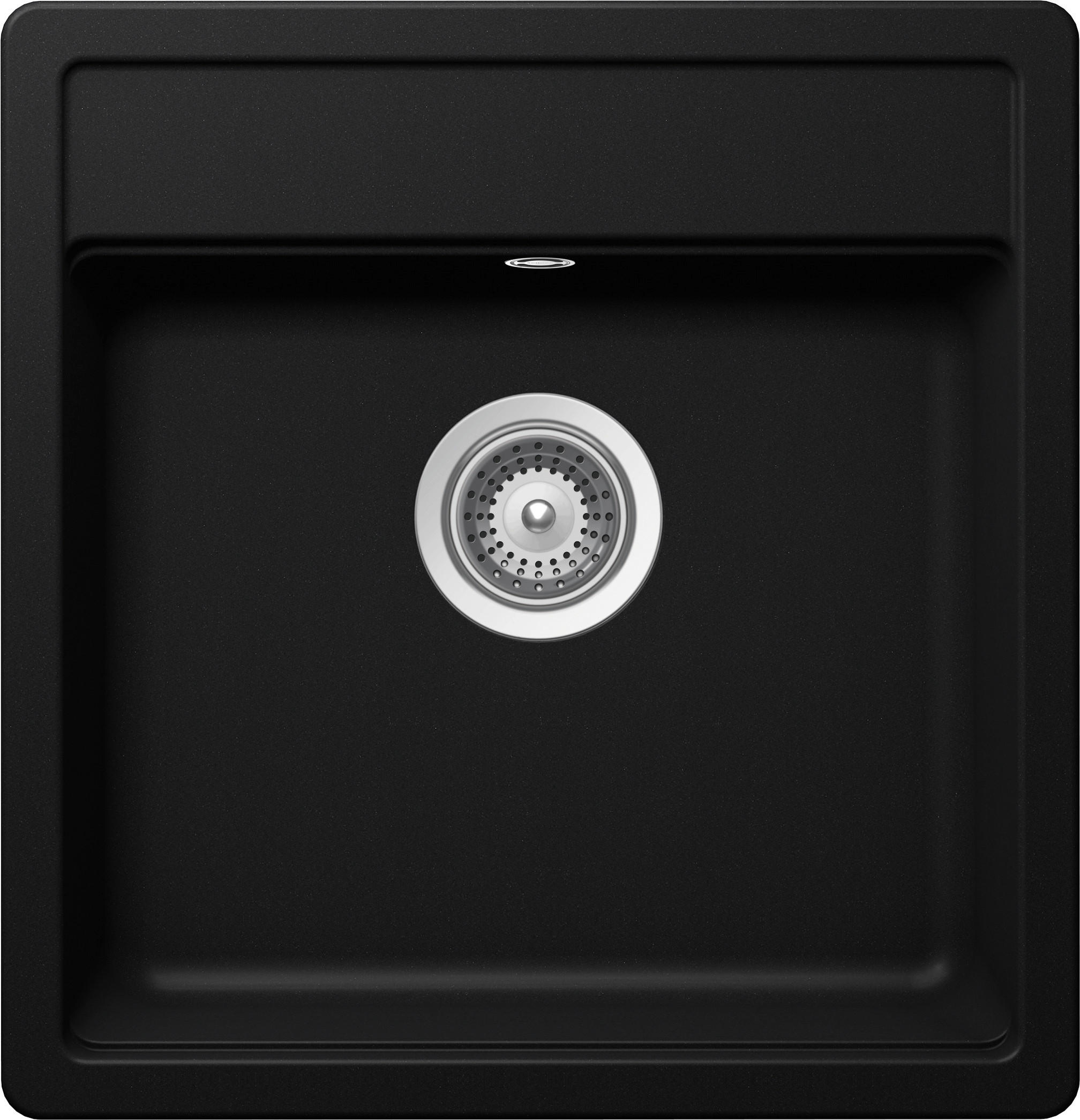 SPÜLE MONO N-100S-A / MONN100SAPUR  - Schwarz, Basics, Stein (49/51cm) - Schock