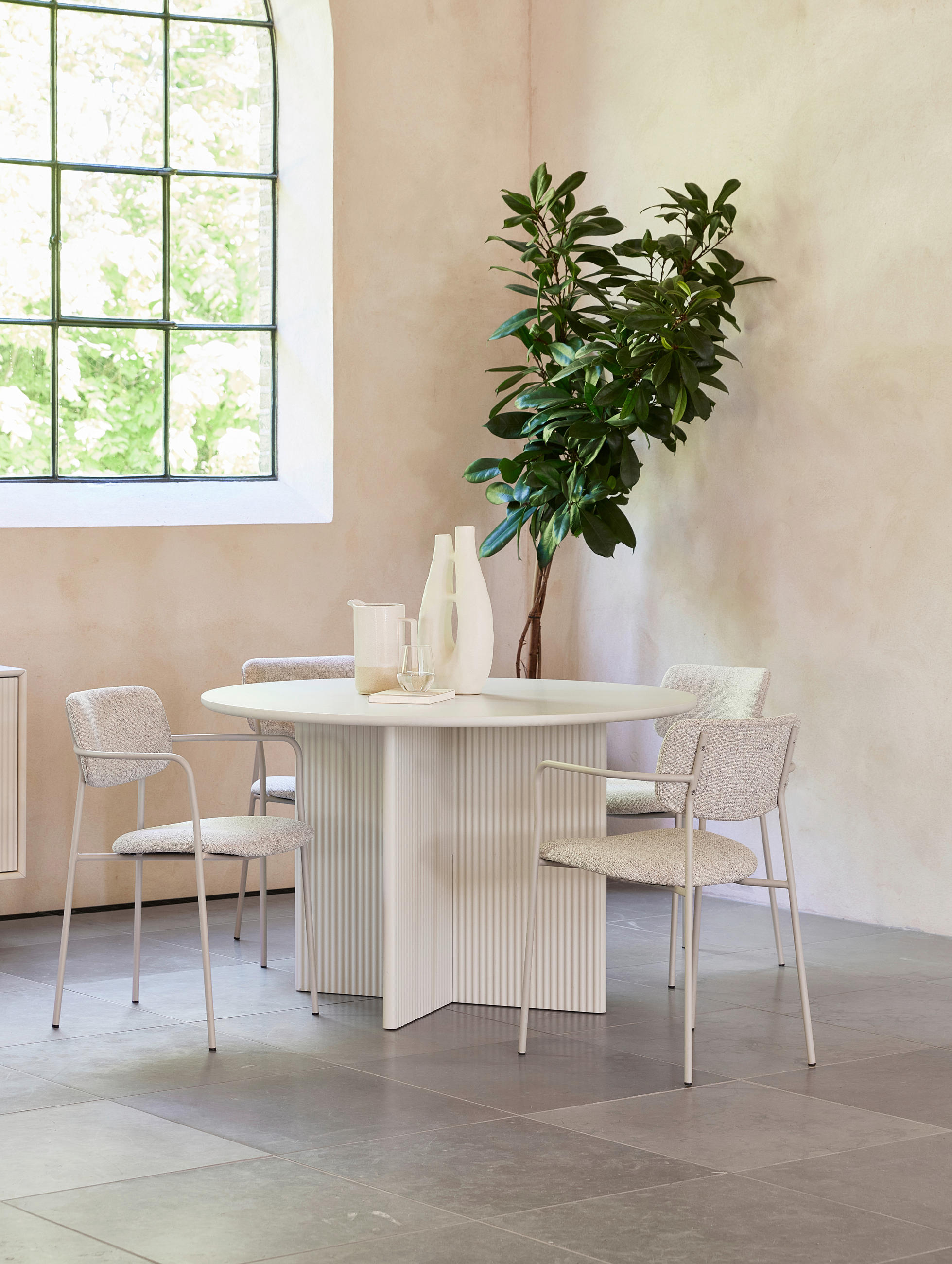 MATBORD   - greige, Basics, trämaterial (120/120/80cm) - Niels Andersson